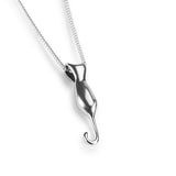 Miniature Cat Necklace in Silver with 24ct Gold
