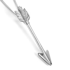 Large Arrow Necklace in Sterling Silver