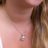 Puffin Bird Necklace in Silver