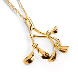 Merry Mistletoe Necklace in Silver with 24ct Gold