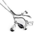 Merry Mistletoe Necklace in Silver with 24ct Gold