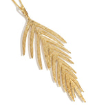 Statement Areca Palm Leaf Necklace in 24ct Gold