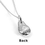 Avocado Necklace in Silver and Cognac Amber