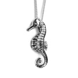 Miniature Seahorse Necklace in Silver