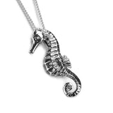 Miniature Seahorse Necklace in Silver with 24ct Gold