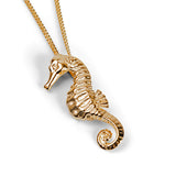 Miniature Seahorse Necklace in Silver with 24ct Gold