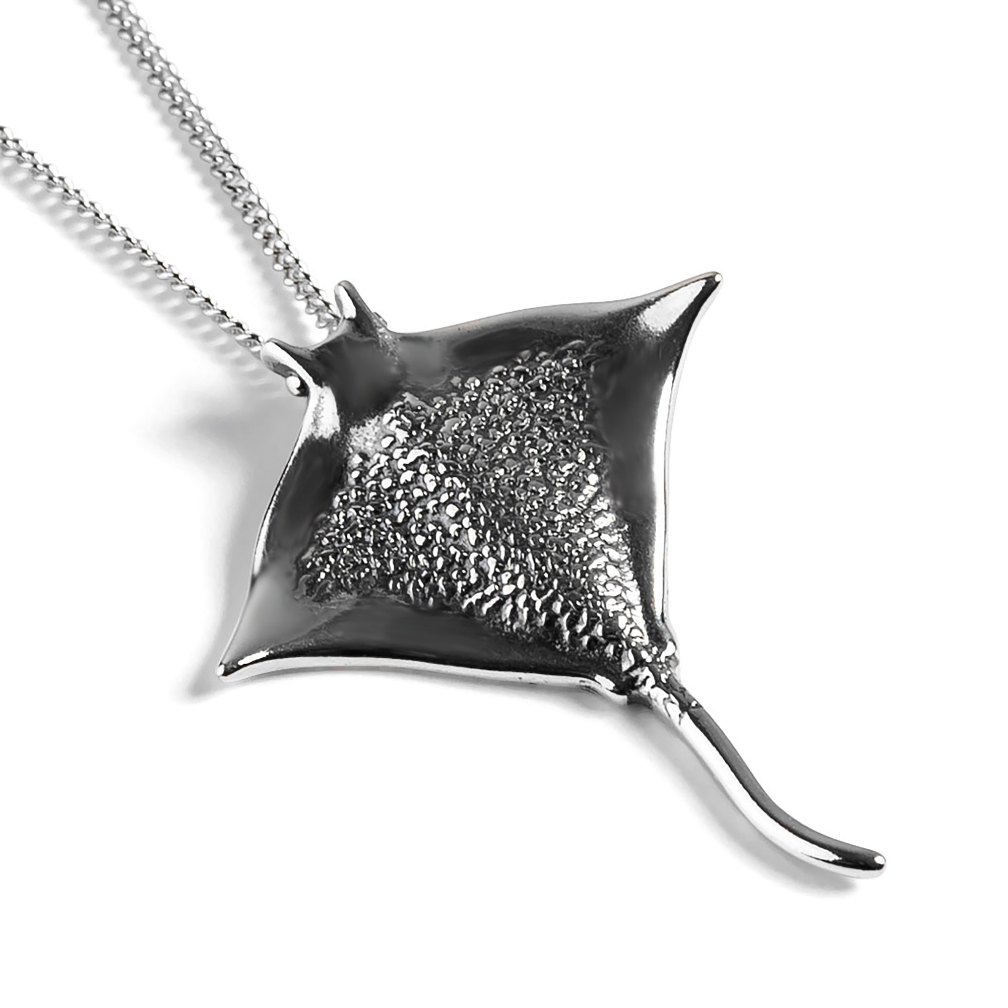 Manta Ray / Stingray Necklace in Silver with 24ct Gold
