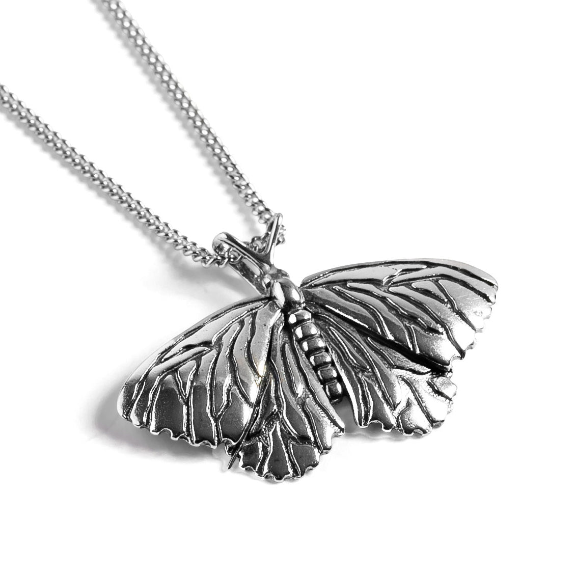 Moth Necklace in Silver with 24ct Gold