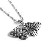 Moth Necklace in Silver with 24ct Gold