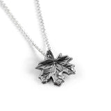 Maple Leaf Necklace in Silver with 24ct Gold