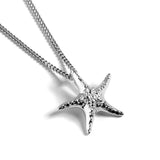 Starfish Necklace in Silver with 24ct Gold