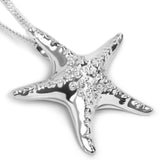 Statement Starfish Necklace in Solid Sterling Silver