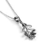 Mighty Oak Leaf Necklace in Silver