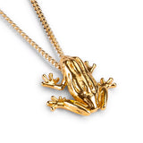 Cute Frog Necklace in Silver
