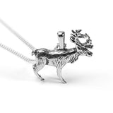 Reindeer / Stag Necklace in Solid Silver