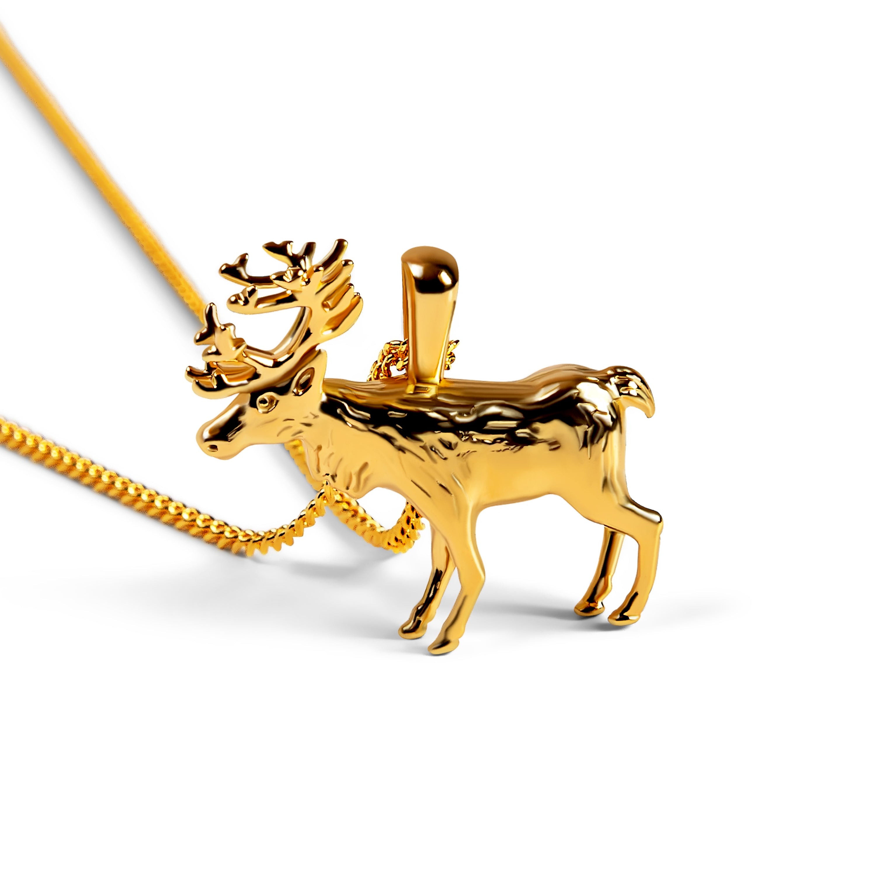 Reindeer / Stag Necklace in Solid Silver