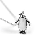 Penguin Necklace in Silver with 24ct Gold