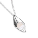 Lily of the Valley Necklace in Silver with 24ct Gold & Mother of Pearl