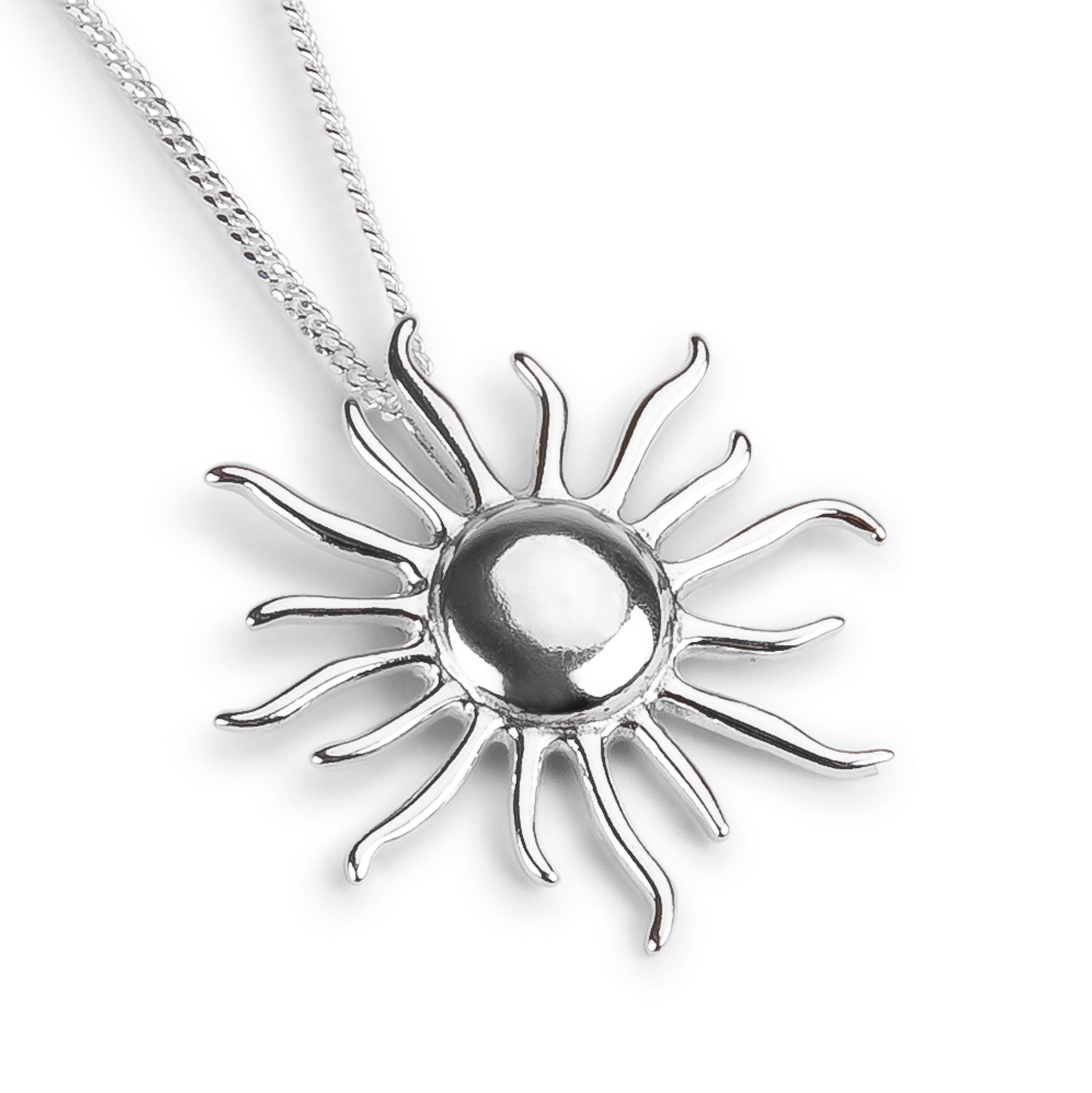 Sun Goddess Necklace in Silver with 24ct Gold