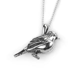 Silver Garden Bird / Robin Necklace