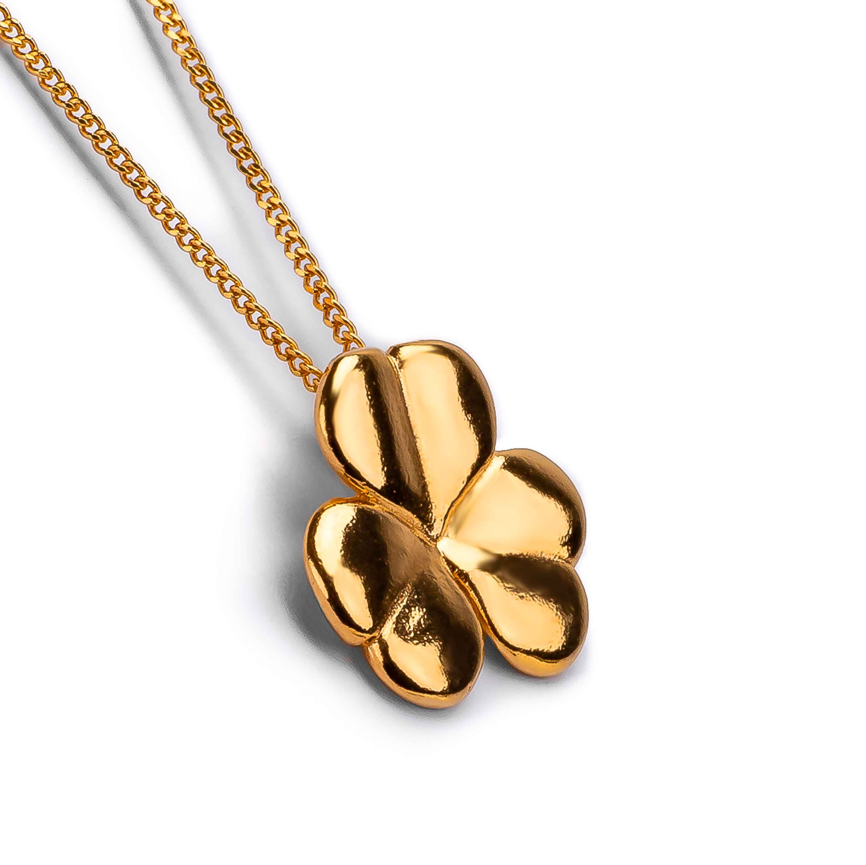 Lucky Shamrock / Clover Necklace in Silver