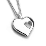 A piece of my Heart Necklace in Silver