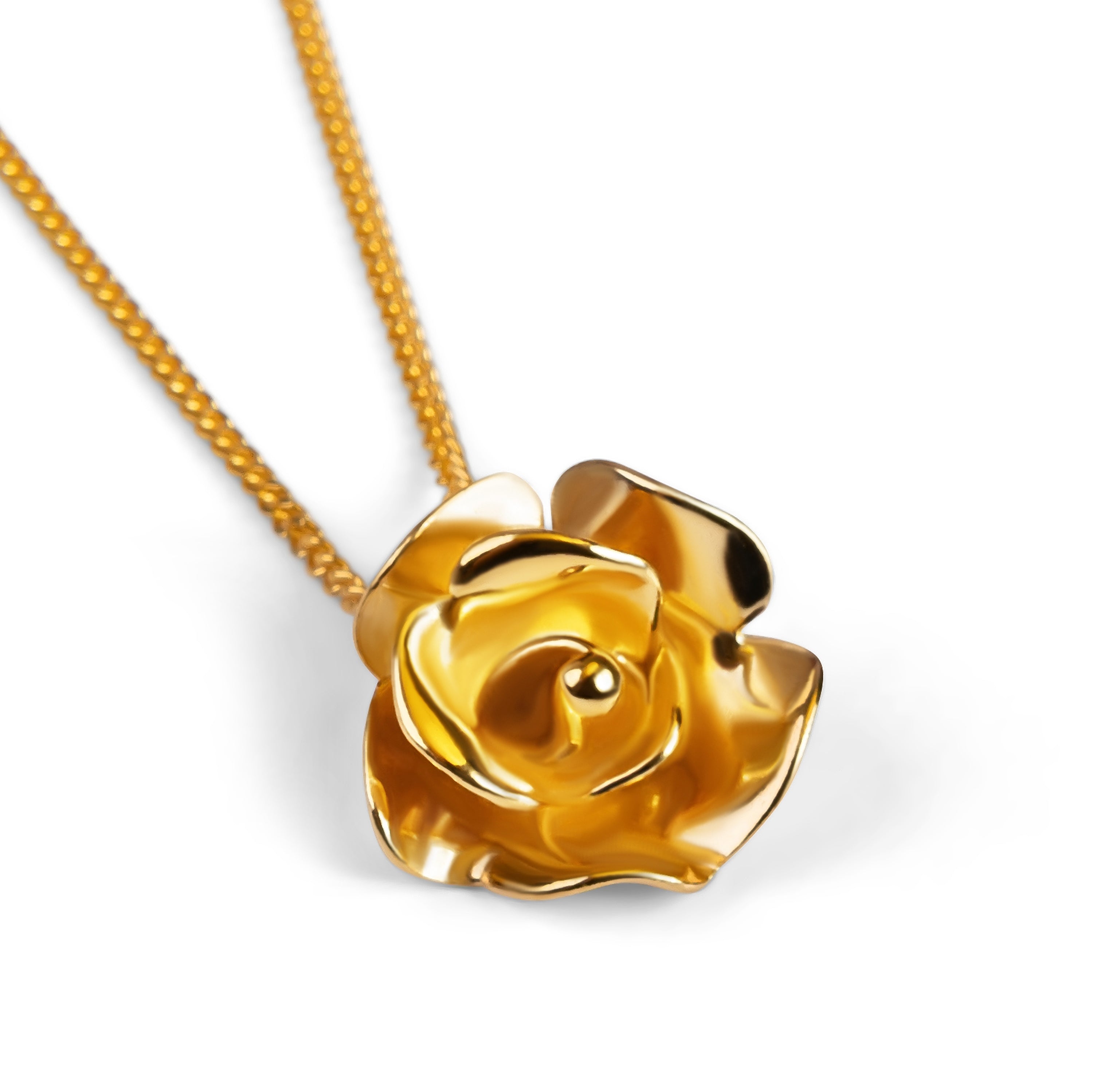 Cos. Rose Gold Rose Necklace | Rose Jewellery | Henryka UK