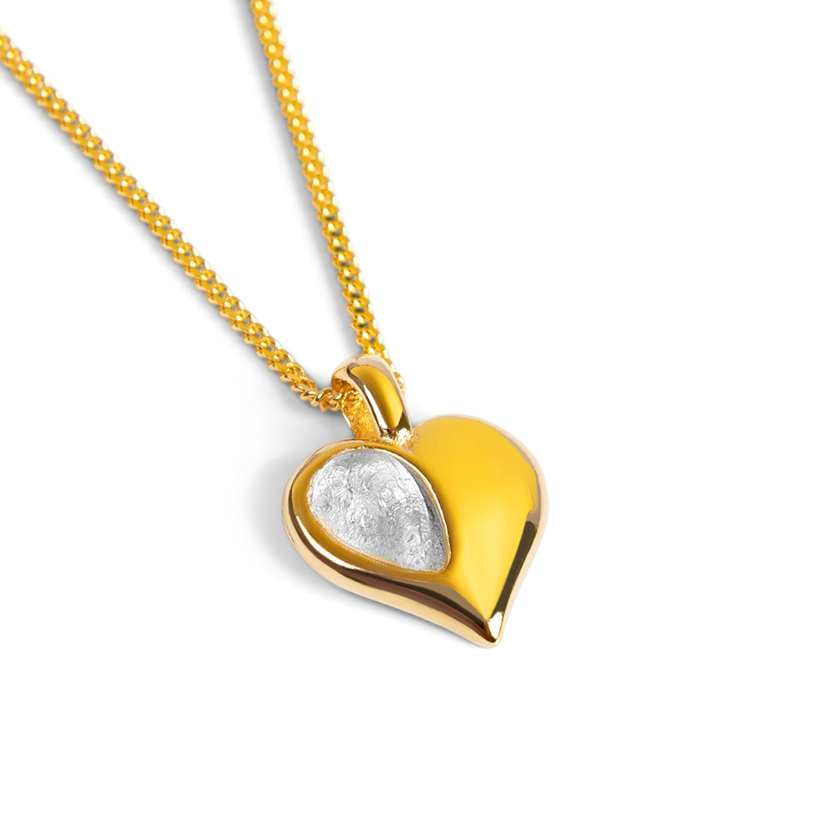 April Birthstone Heart Necklace in Silver & White Crystal