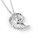 Ammonite Fossil Necklace in Sterling Silver