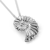 Ammonite Fossil Necklace in Sterling Silver
