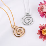 90s Inspired Swirl Necklace in Sterling Silver with 24ct Gold