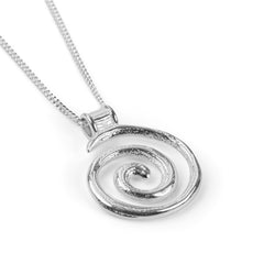 90s Inspired Swirl Necklace in Sterling Silver