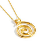 90s Inspired Swirl Necklace in Sterling Silver with 24ct Gold