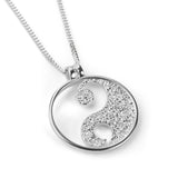 Yin Yang Necklace in Sterling Silver with 24ct Gold