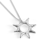 Open Sun Necklace in Sterling Silver