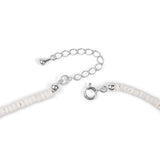 Coral Reef Bead Necklace in Sterling Silver & White Shell