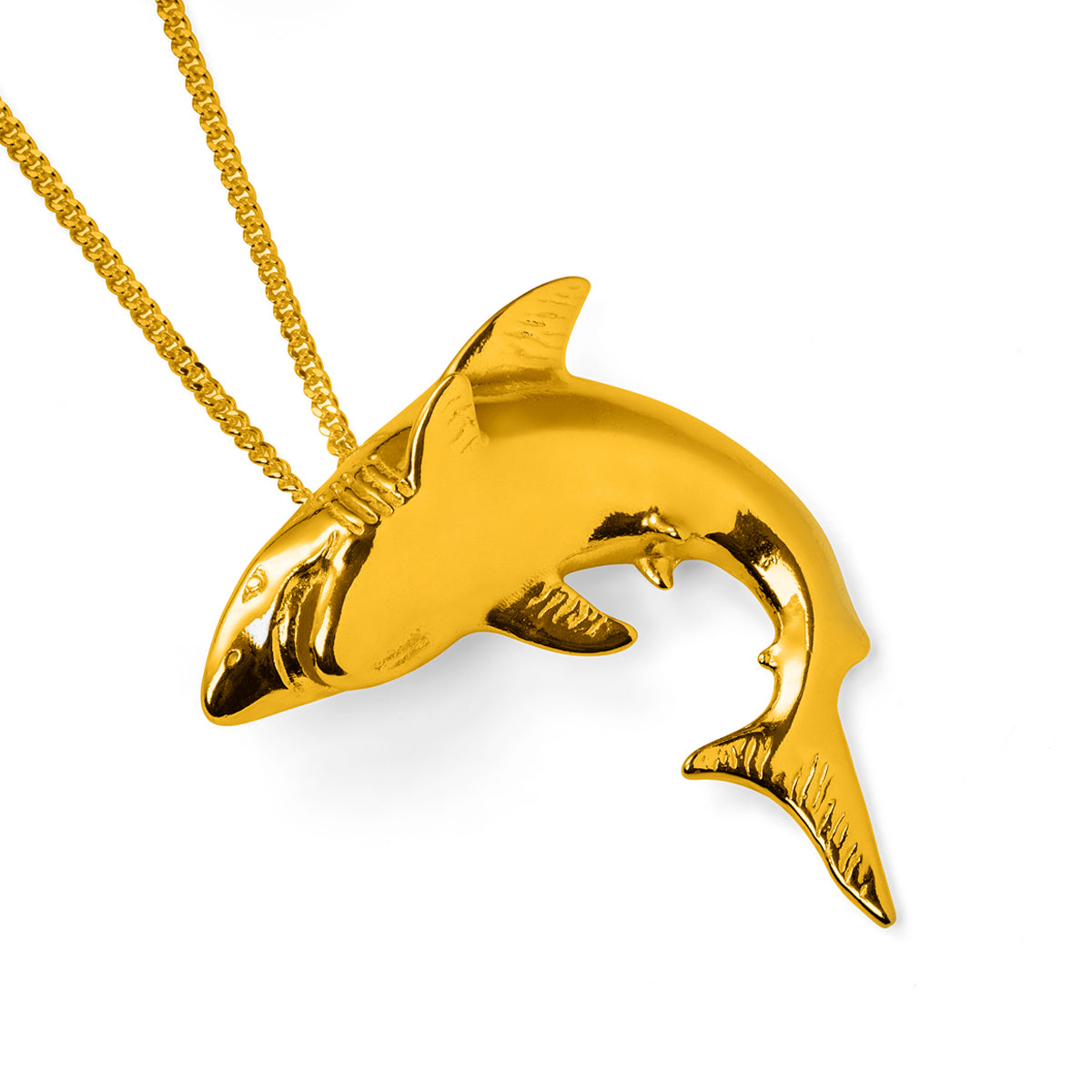 Shark Necklace in Sterling Silver
