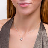 Paw Print Necklace in Silver