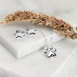 Paw Print Necklace in Silver
