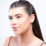 Pebble Stud Earrings in Silver with 24ct Gold