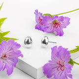 Pebble Stud Earrings in Silver