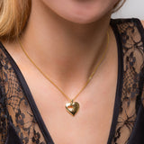 A piece of my Heart Necklace in Silver with 24ct Gold