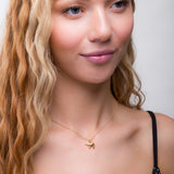 Polar Bear Necklace in Silver with 24ct Gold