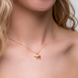 Polar Bear Necklace in Silver with 24ct Gold