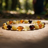 Mix Amber Stretch Bead Bracelet