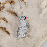 Puffin Bird Necklace in Silver