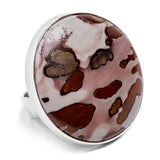 Perfectly Round Coffee Bean Jasper Ring - Natural Designer Gemstone