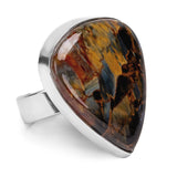 Pietersite Statement Ring - Natural Designer Gemstone