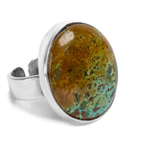 Tibetan Turquoise Statement Ring - Natural Designer Gemstone