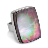 Tahitian Black Mother of Pearl Ring - Natural Designer Gemstone